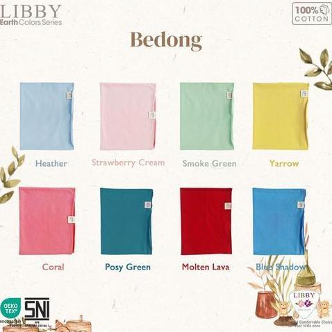 HOT PRODUCT LIBBY BEDONG COTTON EARTH COLORS POLOS WARNA / BEDONG BAYI LIBBY / BABY SWADDLE / BEDONG