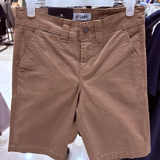 Celana pendek merk lois original warna coklat slimfit