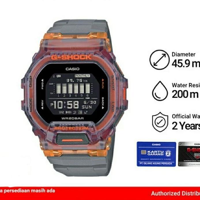 JAM CASIO GSHOCK GBD200 GBD-200SM-1A5 DIGITAL ORIGINAL BERGARANSI