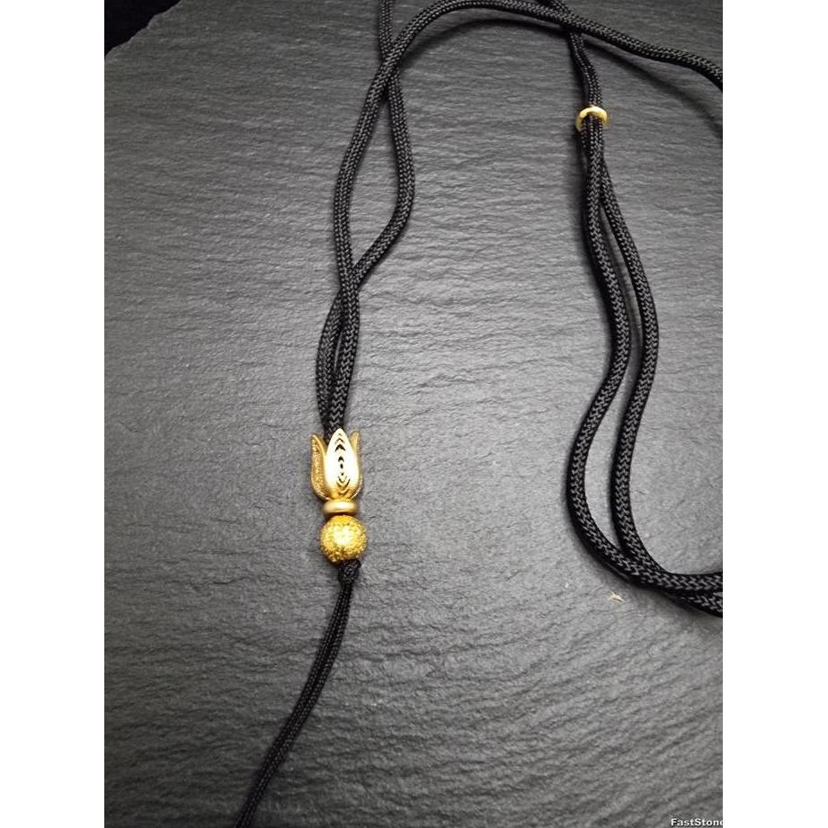 Kalung Tali Liontin Lotus Chrome Gold Flexible 2.3mm 40-66cm J265