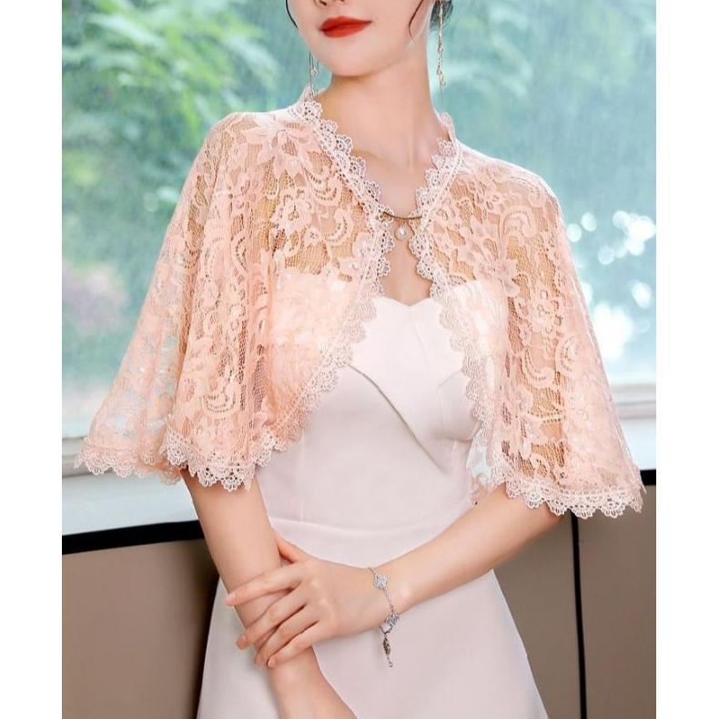 auter blus kardigan kekinian.auter blus brokat renda