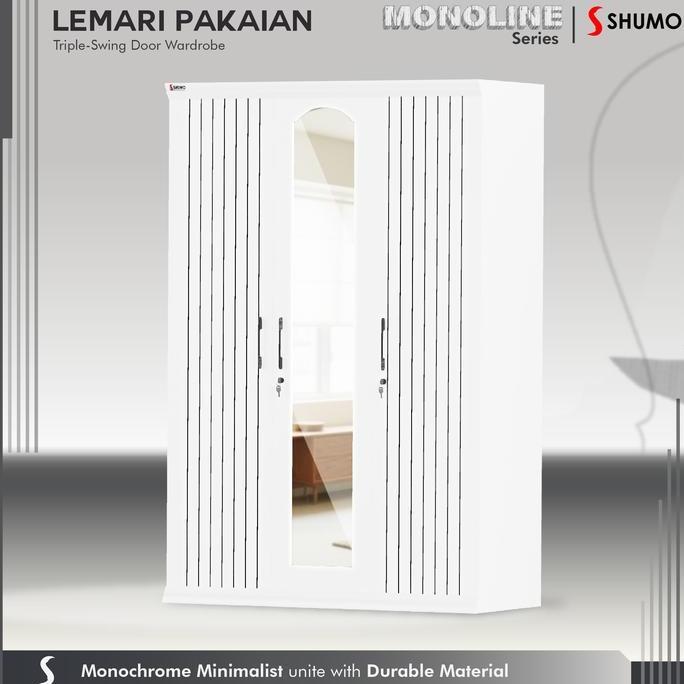 Terlaris Lemari Pakaian Besi 3 Pintu Ayun Minimalis | Lemari Baju Swing