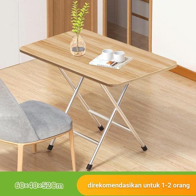 Mehaa Meja Lipat Kayu 80x80 dan 60x40/Meja Makan Lipat/Meja Makan Portable/Meja Lipat Serbaguna