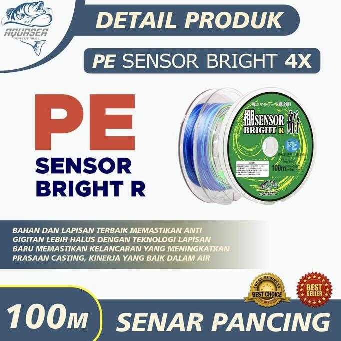 Mano- Aquasea - Tali Pancing 100M Senar Pancing Pe Sensor Brht Rna Colorfull Senar Pancing 100M Supe