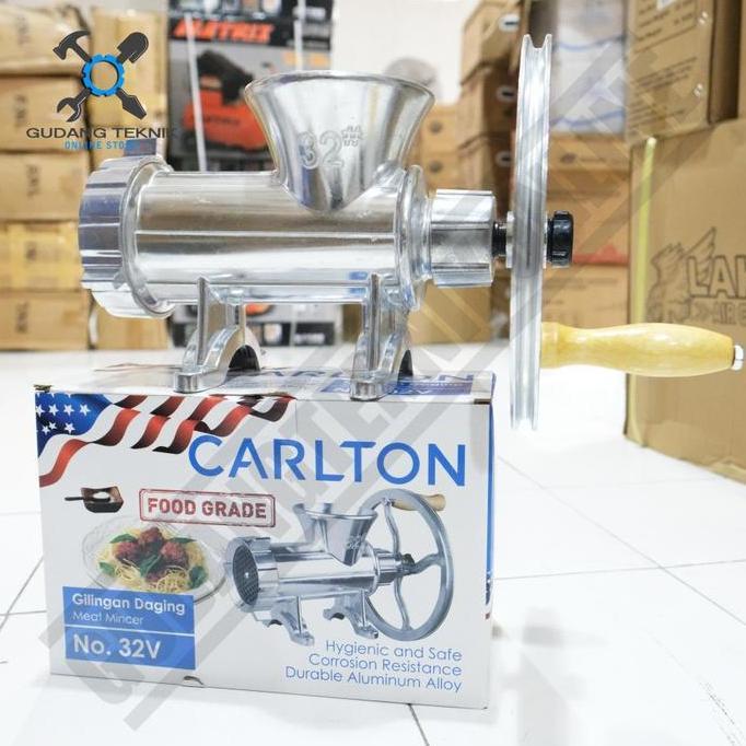 Carlton Nio.22 No32V No.42 Gilingan Daging Manual 32B / Alat Penggiling Daging Manual Carlton No 22 