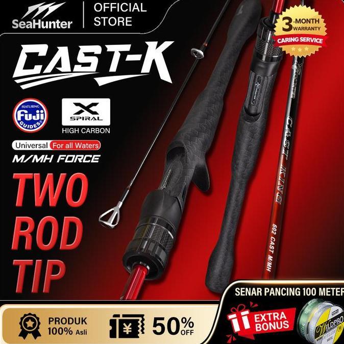 [OFFICIAL] SeaHunter Cast King Joran Pancing Karbon Tinggi 180cm/198cm M/MH Two Rod Tips FUJI O Ring