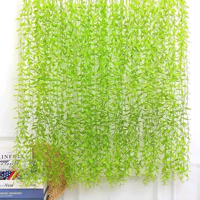 Grosir Bunga Jakarta 12pcs 1 Satu Lusin Daun Plastik Rotan  Hoya Costa Juntai Lee Kwan Yew Gantung Y