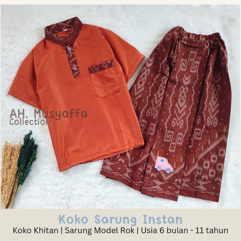 (PART-3) KOKO SARUNG INSTAN ANAK 1-11 TAHUN SARKOCI BAYI BAJU SUNAT HITAM PINK KREM COKSU ARMY BIRU 