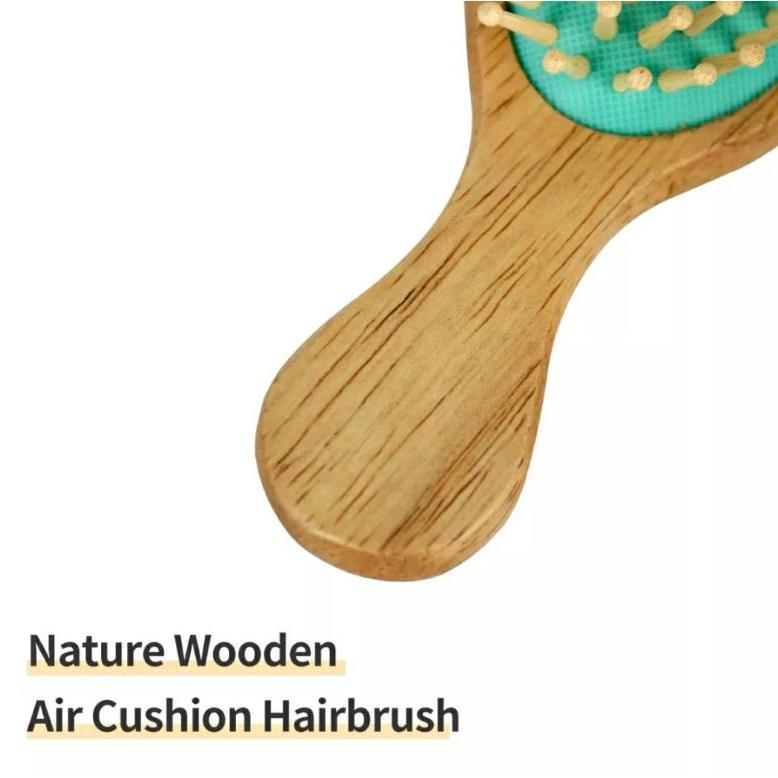 MINISO Sisir Anti Kusut Wooden / Sisir Anti Kusut Anak Perempuan Kayu Nature Wooden