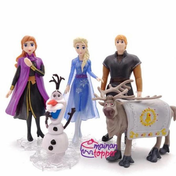 1 set Topper Frozen Elsa, Hiasan Kue Frozen Elsa, Mainan Frozen Elsa
