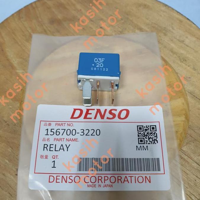 RELAY AC BIRU DENSO UNIVERSAL 12V KAKI 4 ASLI
