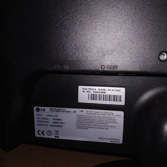 Monitor LG 16" Second Bekas Murah