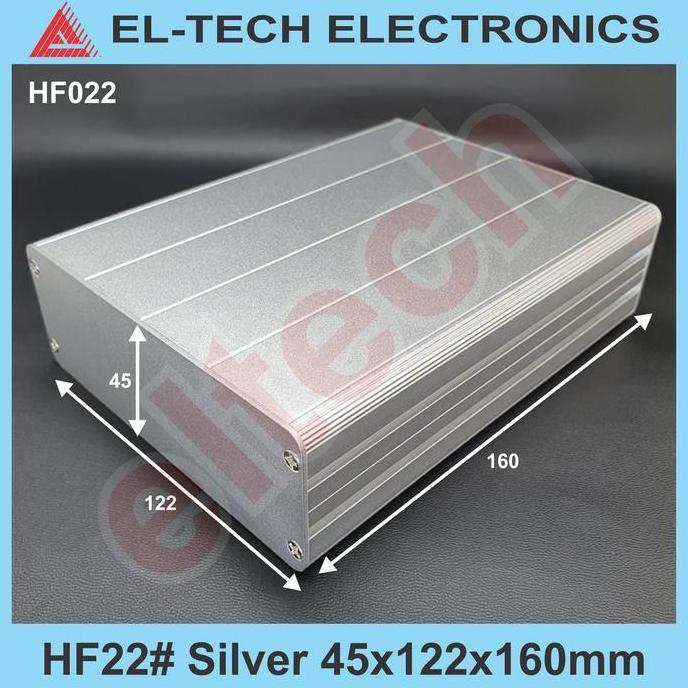 TERBARU - Box Aluminium HF22# Silver 45x122x160mm Electronic Instrument Project Alumunium Alminium A