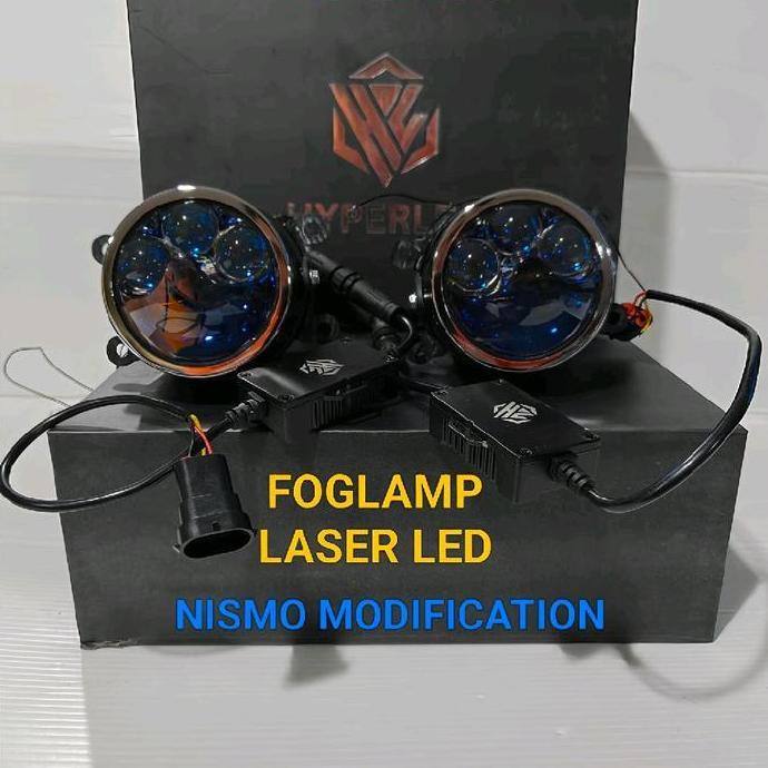 FOGLAMP projector BILED LASER honda jazz gk5 +laser tembak bisa high beam merk hyper LED