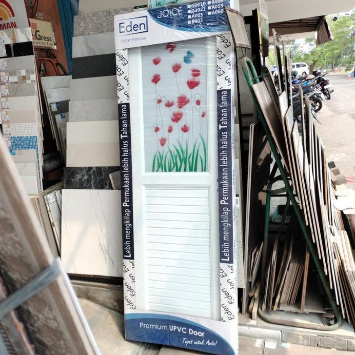pintu UPVC EDEN 1/2 kaca B003 70 x 198