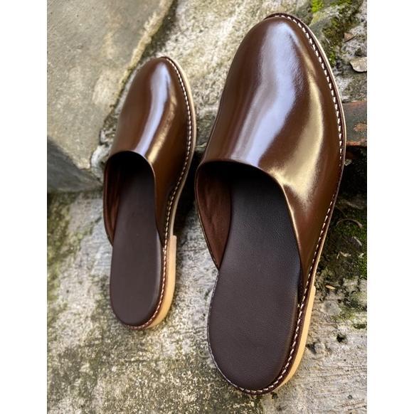 Best Seller Sandal Slop Kulit Pria | Sandal Keren| Sandal Bali | Kundangan | Wedding / Sepatu Selop 