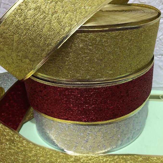 Pita Roll GLITTER METALIK Kawat ROLL BESAR| Pita Kawat Metalik Glitter PM