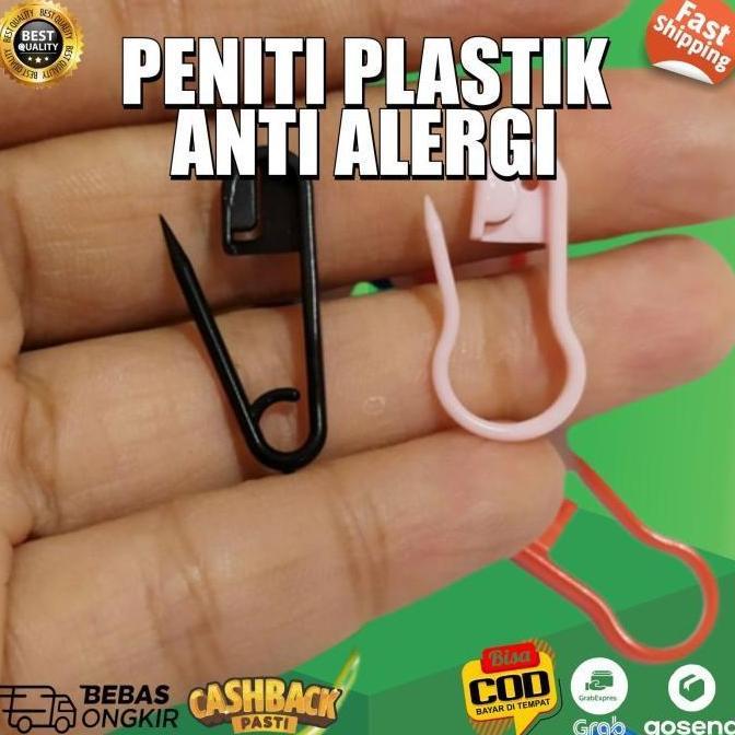 Peniti Plastik Nylon Anti Alergi Aneka Warna Hijab Kerudung Kebaya