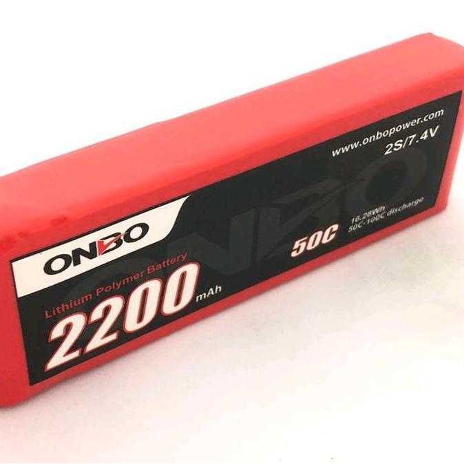 LIPO 2S 7.4V 2200MAH 50-100C ONBO POWER - BERAT 132 GRAM - CONTROL, REMOTE, TOY BATERAI