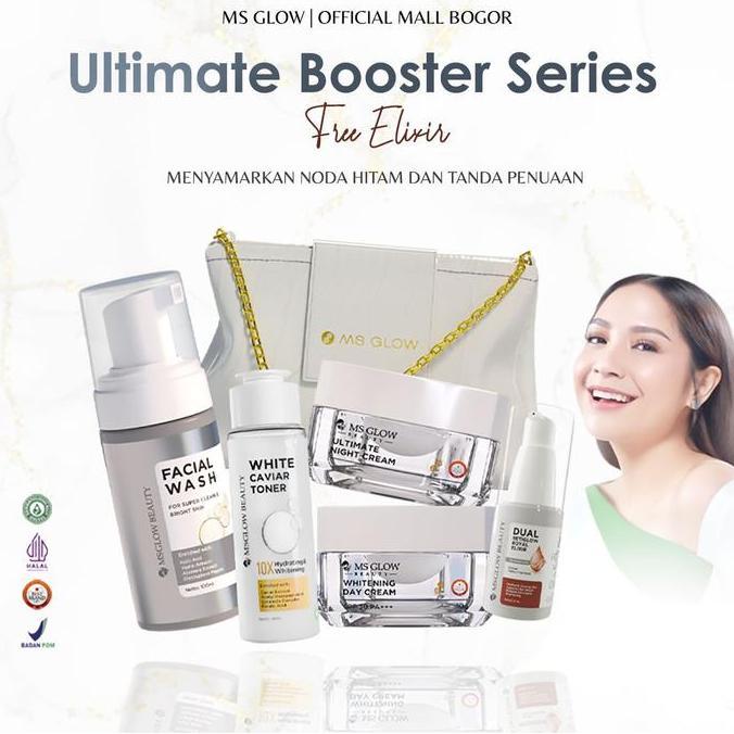 MS GLOW Paket Ultimate Ms Glow New Beauty Package 1 Facial Wash Day Cream Glow Maker Toner Ultimate 