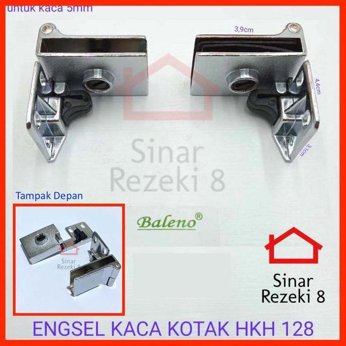 Big- Engsel Pintu Kaca Kotak Hkh 128 Baleno / Lemari Jepit Kayu Penjepit