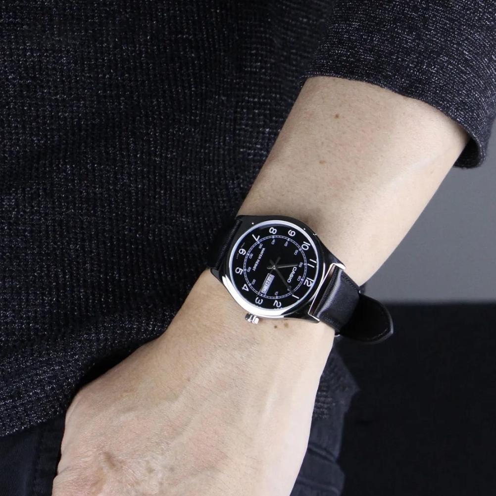 ORIGINAL Jam Tangan Pria Analog Casio Standard MTP-V006L-1B2UDF MTPV006 MTP-V006L Black Dial Black L