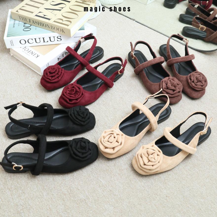 Cuci Gudang Cheung Kuedz || Queency || Valerie Sepatu Flat Bunga Tali Nyaman Import