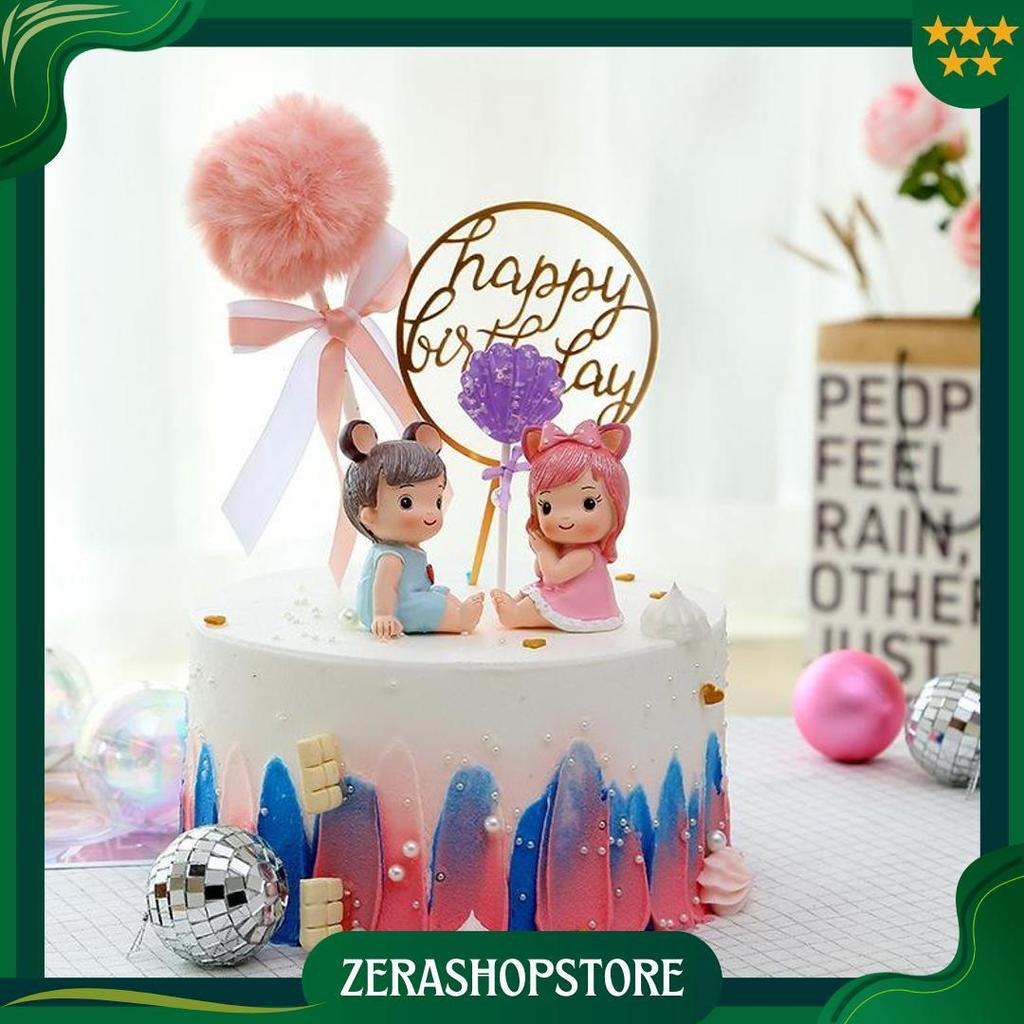 Dekorasi Pajangan Hiasan Kue Bayi / Cake Topper Newborn Baby Manyue 1 Bulan Allen Aile AS Ori