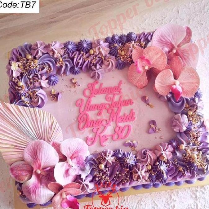 Caketopper Akrilik Murah Tanpa Stik - Topper Custom - Topper Akrilik - Topper Akrilik Gold Mirror