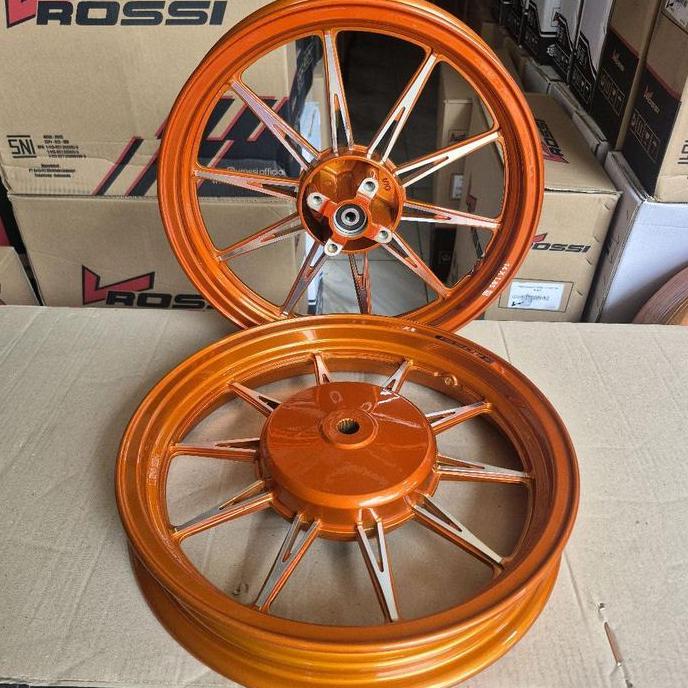velg mio smile,mio sporty,mio soul karbu ring 14 merk v rossi type venom sun warna orange uk 215/185