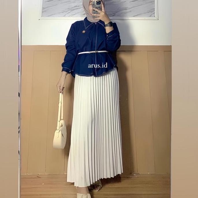 Rok plisket premium/Rok plisket/Rok plisket jumbo/Rok plisket tali lonceng/Rok alice