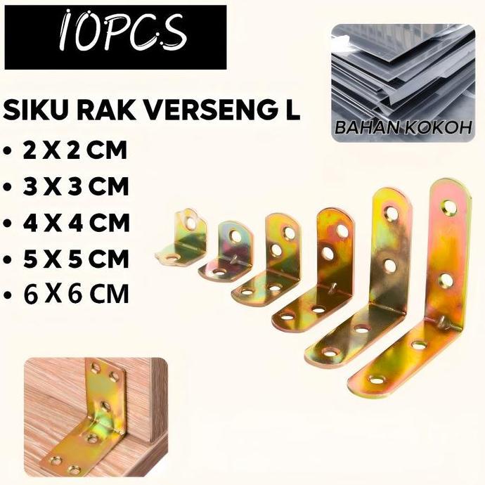 SYLVETI Siku L Besi Stainless Siku Rak Plat Bracket Siku Ambalan Penyangga Rak Dinding