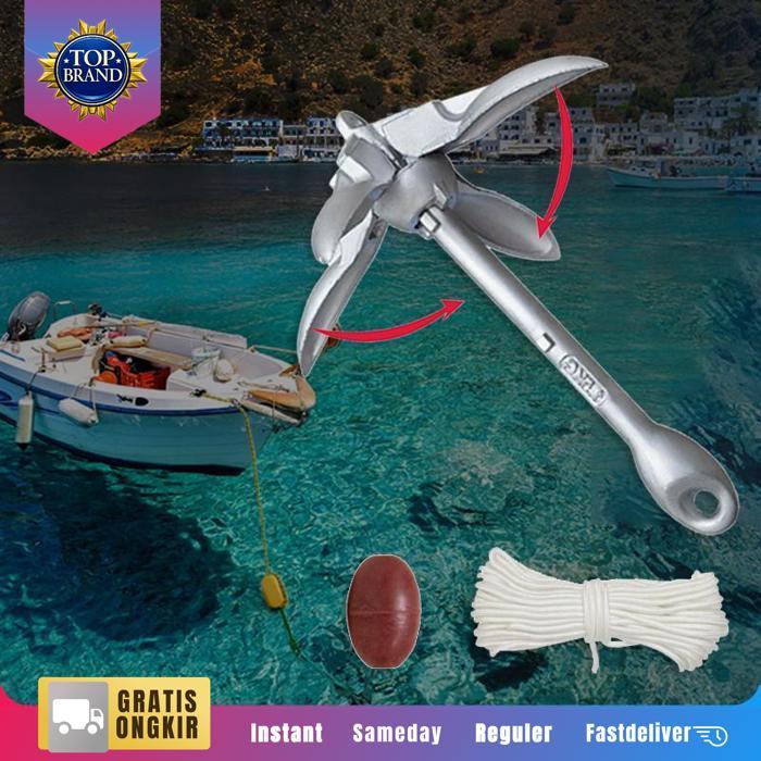 Jangkar Perahu Karet Kayak Anchor 0.7Kg/1.5Kg Jangkar Kayak Jangkar Kapal Lipat Alat Kapal