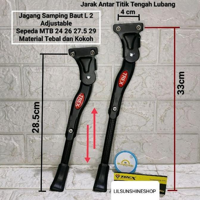 Jagang Standar Samping Baut 2 Adjustable Alloy TREX Sepeda 26 27.5 29 Untuk Frame Belakang Ada Duduk