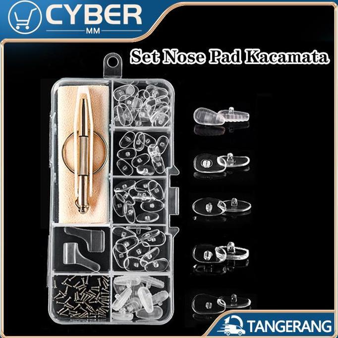 SYLVETI Set Nose Pad Kacamata Silikon / Nose Pad Kacamata Anti Melorot