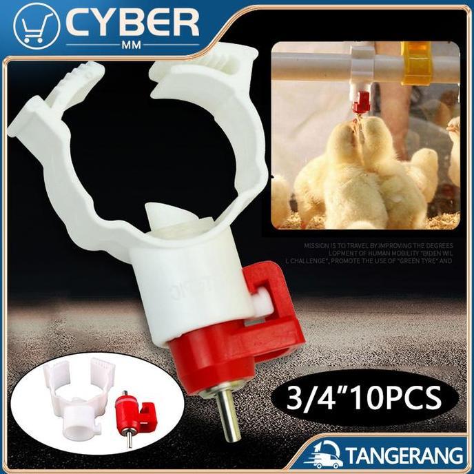 SYLVETI Minum Ayam Nipel/Tempat Minum Ayam Petelur Broiler--10PCS