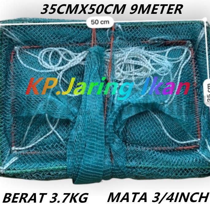 Bubu Naga 35Cmx50Cm 3/4' 9Meter Anti Karat Kepiting / Bubu Jebakan Ikan / Bubu Naga 9 Meter