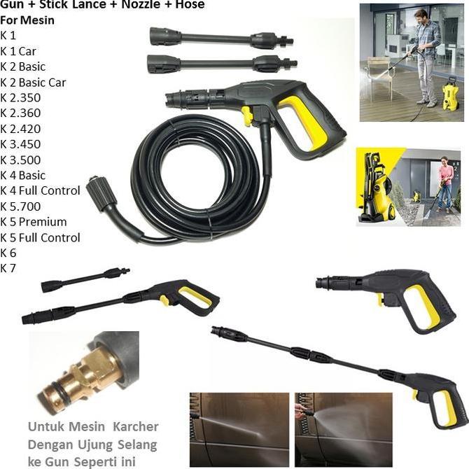 Allnew- Selang Tembakan Hose Gun Set For Jet Cleaner Karcher K1 K K3 K4 K5