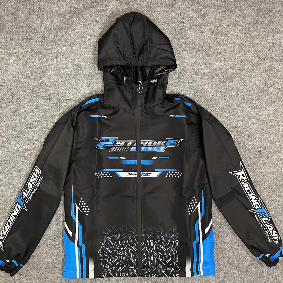 Jaket Racing Flash Bahan Parasut/Jaket Racing 2Stroke Bahan Parasut