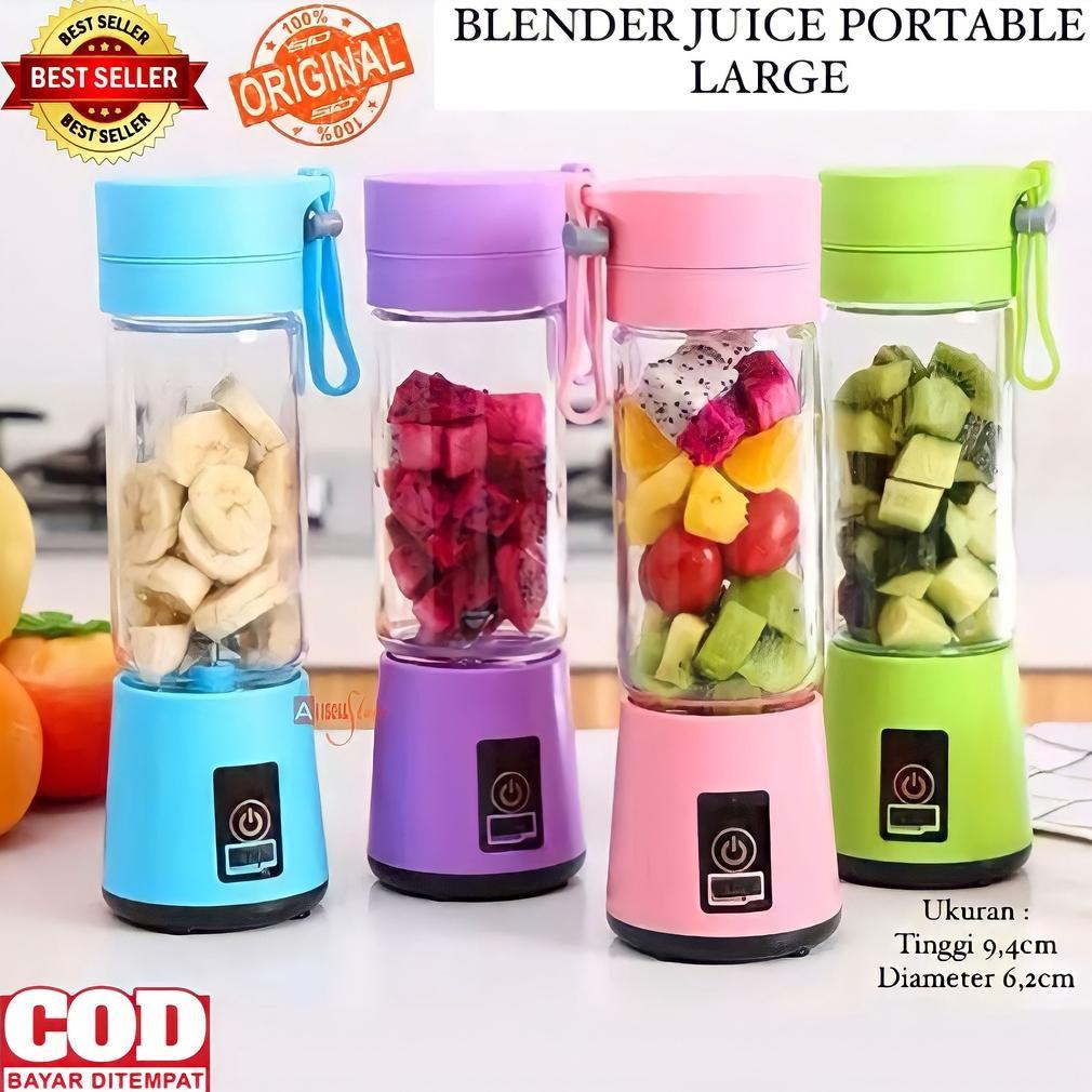 TERBARU ( BISA COD ) PROMO BLENDER JUICER PORTABLE DENGAN 4 MATA PISAU / BLENDER JUS PORTABLE / BLEN
