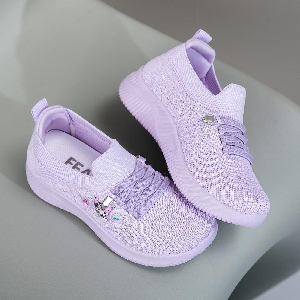 Gratis Ongkir Sepatu Anak Rajut Premium Slip On Feata Type Of001  Kids Nyaman & Ringan Sepatu Kuromi