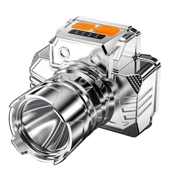 Escursio- Senter Kepala Mini Super Terang / Headlamp Rechargeable / Senter Cas