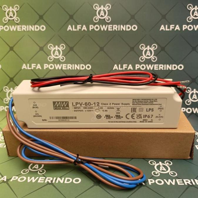 Murah MEAN WELL LPV-60-12 LED MEANWELL DRIVER POWER SUPPLY Alfapower10 Segera Beli