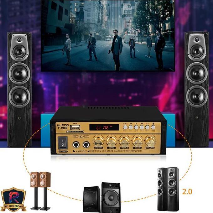 Nagaswara.Id - Amplifier Garansi 1 Tahun Bluetooth Eq Audio Karaoke Home Theater Fm Radio 600W