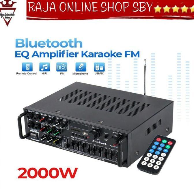 Nagaswara.Id - Sunbuck Bluetooth Eq Audio Amplifier Karaoke Home Theater Radio 2000W