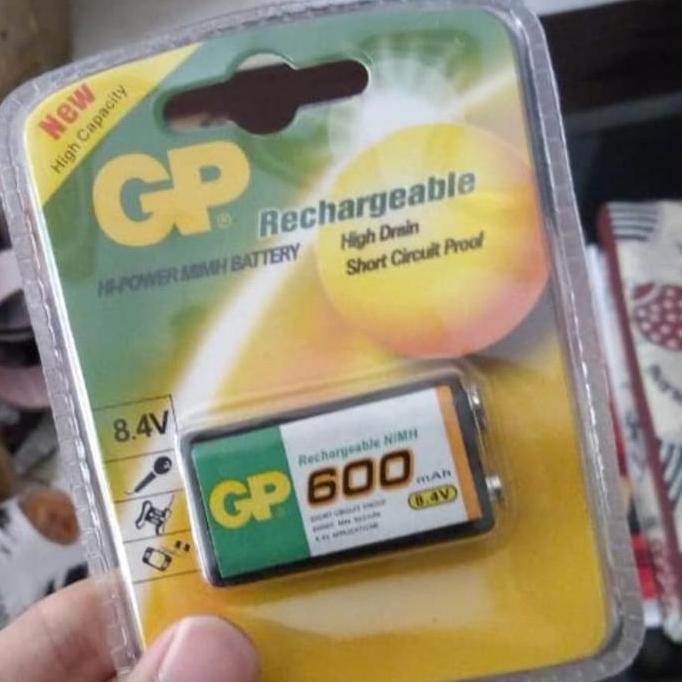 - Baterai Cas Kotak 9V Rechargeable Gp600 Batre