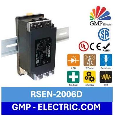 NOISE FILTER TDK LAMBDA RSEN-2006D 6A DIN RAIL GMP27