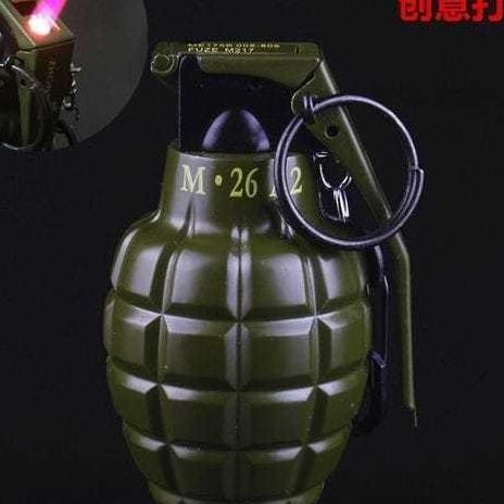 Gratis Ongkir  Korek Api Smoke Grenade M18 Black, Korek Gas Granat Asap, Korek Api Granat Unik. Manc