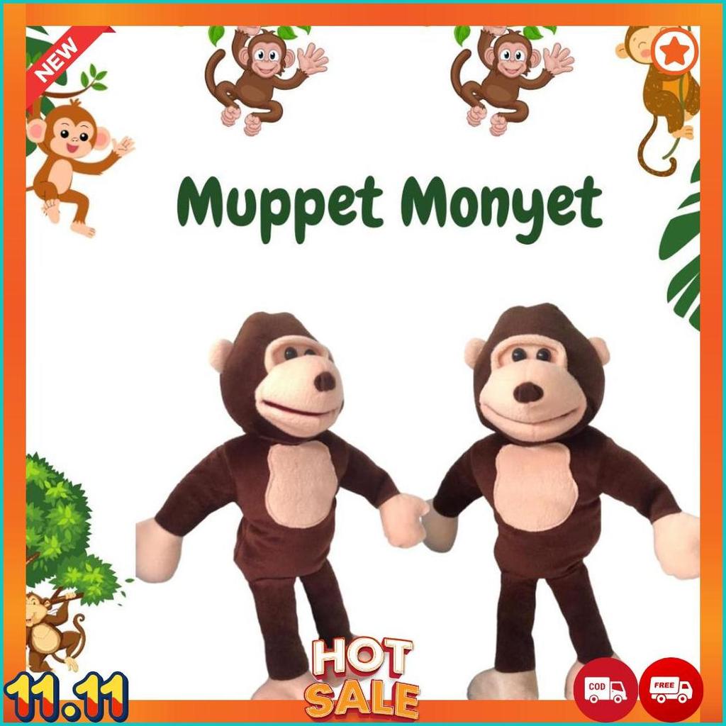 Boneka Muppet Monyet Gorilla|Hand Puppet Ventriloquist Monyet Boneka Cablak [J6]