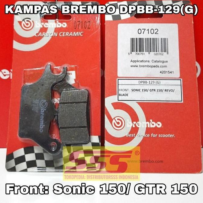 TERBARU - BREMBO KAMPAS REM DISCPAD DEPAN CERAMIC SONIC 150 GTR150 BLADE X125FI